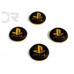 محافظ آنالوگ دسته بازی طرح PS4 (بسته 4 تایی) - Thumb Grips Controller PS4 Design Yellow