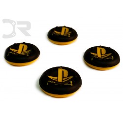 محافظ آنالوگ دسته بازی طرح PS4 (بسته 4 تایی) - Thumb Grips Controller PS4 Design Yellow