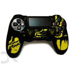 روکش دسته پلی استیشن 4 +2عدد محافظ آنالوگ - Silicone Cover Dualshock 4 Cyberpunk