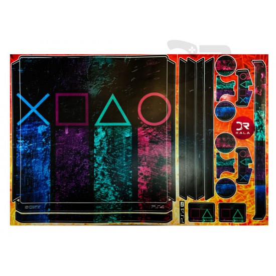 اسکین پلی استیشن 4 پرو - Skin Sticker PS4 Pro XO code2