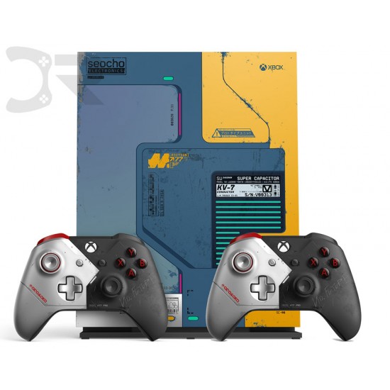 ایکس باکس وان ایکس باندل تولید محدود 2 دسته - Xbox one X Bundle Cyberpunk 2077 Limited Edition