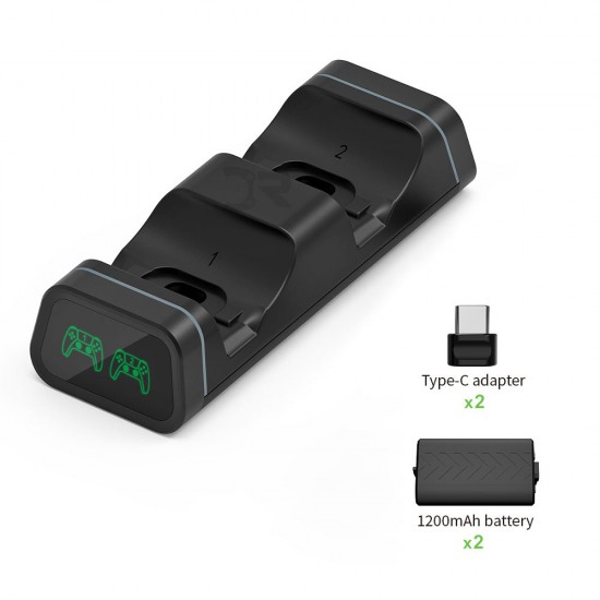 شارژر و باطری پک دسته ایکس باکس سری جدید - Charging Dock With Battery Pack Dobe Xbox Series Controller