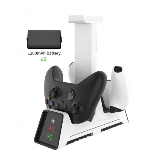 شارژر مگنتی دسته ایکس باکس و استند هدست - Magnetic Dual Charger Station Controller Xbox With Headset Stand