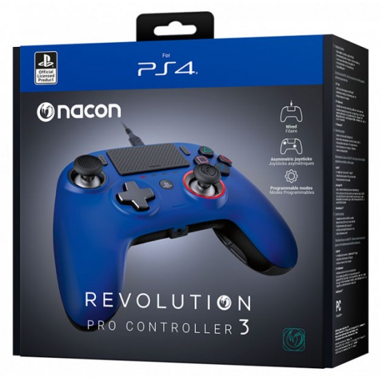 دسته بازی پلی استیشن 4 - Nacon Revolution Pro Controller 3 Blue