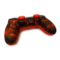 روکش دسته پلی استیشن 4 +2عدد محافظ آنالوگ - Silicone Cover Dualshock 4 Red Fortnite