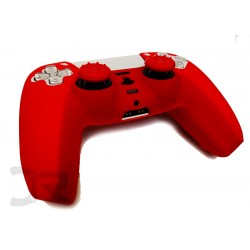روکش دسته پلی استیشن 5 و دو عدد محافظ آنالوگ - Silicone Cover Dualsense PS5 Red