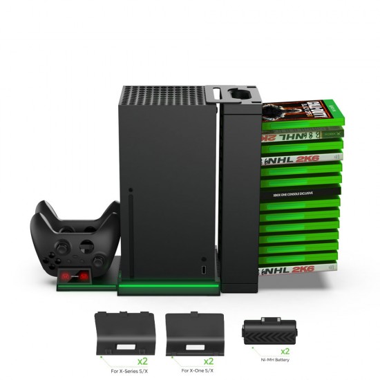 استند ایکس باکس سریز ایکس به همراه شارژر دسته و جای بازی - Xbox Series X Multifunction Stand Dobe