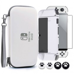 کیف نینتندو سوییچ و محافظ صفحه و محافظ کنسول - Switch Oled Game Accessories Kit Anti drop Storage Carry Case Gray