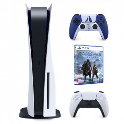 پلی استیشن 5 با درایو باندل 2 دسته و بازی  - Playstation 5 Standard Bundle GOW Ragnarok Two Controller