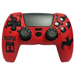 روکش دسته پلی استیشن 5 و دو عدد محافظ آنالوگ - Silicone Cover Dualsense PS5 RDR2 Design