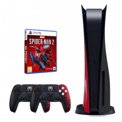 پلی استیشن 5 با درایو باندل دو دسته اسپایدرمن 2  - Playstation 5 Standard Bundle Two Controller SpiderMan 2