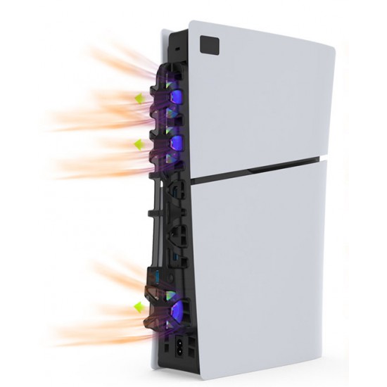 فن خنک کننده پلی استیشن 5 اسلیم - Cooling fan Playstation 5 Slim Dobe Black RGB
