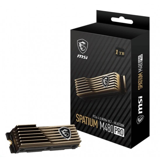 هارد اس اس دی با هیت سینک ام اس آی 1 ترابایت - SPATIUM M480 PRO PCIe 4.0 HS SSD 1TB