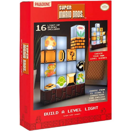 لایت باکس ماریو Paladone Super Mario Bros Build a Level Light Officially Licensed