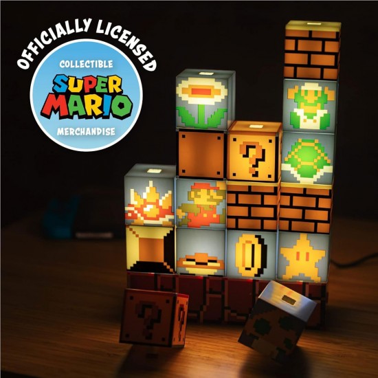 لایت باکس ماریو Paladone Super Mario Bros Build a Level Light Officially Licensed