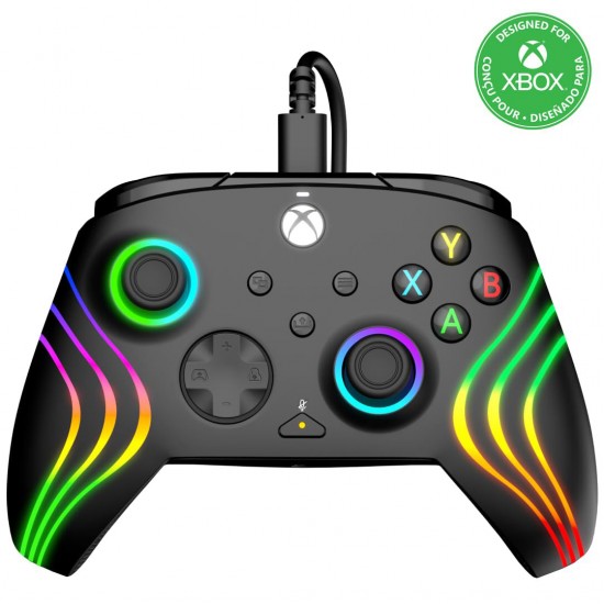 کنترلر سیم دار ایکس باکس سریز و وان -  Wired Controller for Xbox Series X|S AFTERGLOW WAVE Black PDP