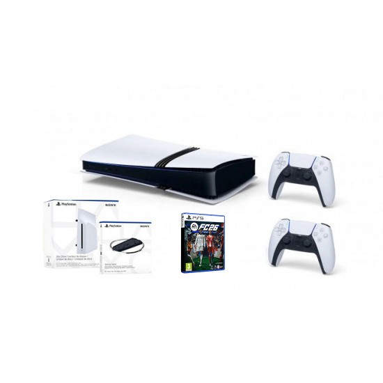 پلی استیشن 5 پرو باندل درایو - Playstation 5 Pro Bundle Disc Drive Two Controller and FC26