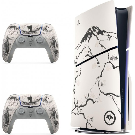 پلی استیشن 5 اسلیم با درایو باندل گوست آف یوتی مشکی دو دسته - Playstation 5 Slim Standard Bundle Ghost of Yotei Black Two Controller