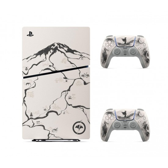 پلی استیشن 5 اسلیم با درایو باندل گوست آف یوتی مشکی دو دسته - Playstation 5 Slim Standard Bundle Ghost of Yotei Black Two Controller