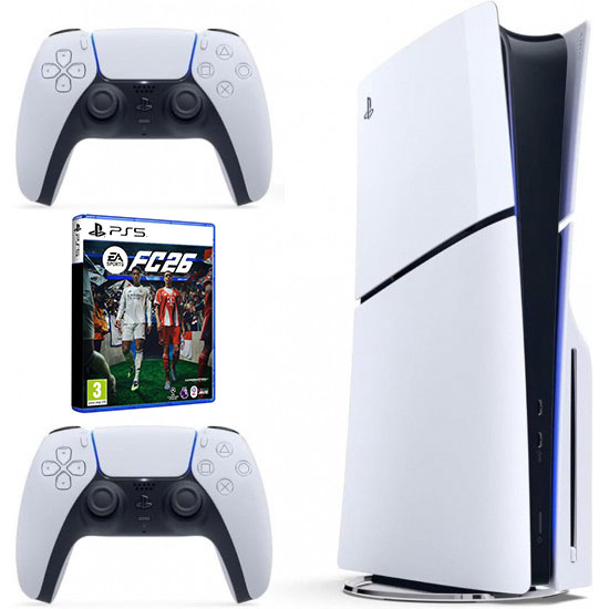 پلی استیشن 5 اسلیم با درایو باندل -  Playstation 5 Slim With Drive Bundle FC26 Two Controller