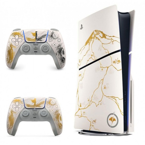 پلی استیشن 5 اسلیم با درایو باندل گوست آف یوتی دو دسته - Playstation 5 Slim Standard Bundle Ghost of Yotei Two Controller