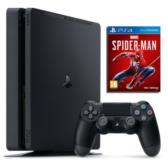 پلی استیشن 4 اسلیم 1 ترابایت ریجن 1 باندل اسپایدرمن - Playstation 4 Slim 1TB Bundle SpiderMan