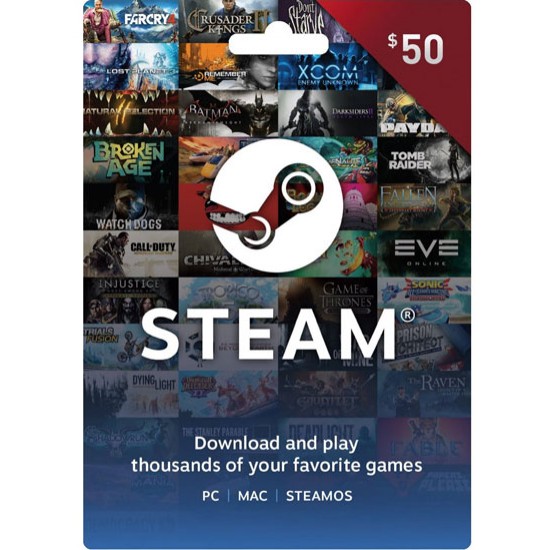گیفت کارت استیم 50 دلاری - Steam Gift Card 50$