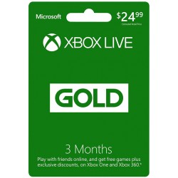اشتراک 3 ماهه گلد ایکس باکس - Xbox Live Gold 3 Months