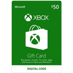 گیفت کارت 50$ ایکس باکس - Microsoft Xbox Gift Card 50$
