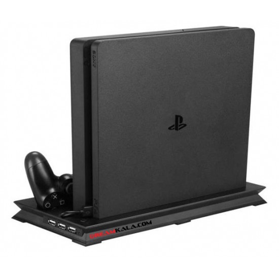 استند عمودی پلی استیشن 4 اسلیم + شارژر دسته - Vertical Stand Playstation 4 Slim with Sharger New