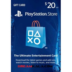 گیفت کارت 20 دلاری پلی استیشن - PlayStation Card US $20