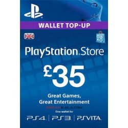 گیفت کارت 35 پوندی پلی استیشن - PlayStation Card 35 Pound 