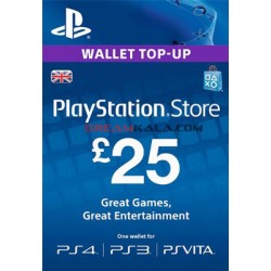 گیفت کارت 25 پوندی پلی استیشن - PlayStation Card 25 Pound 