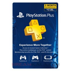 اشتراک 3 ماهه پی اس ان  - PSN PLUS 3 months US